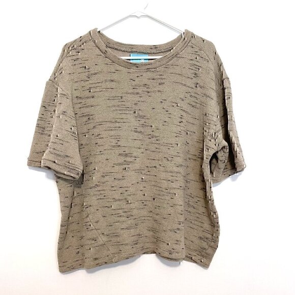 THADDEUS BONOBOS Mens Terry Beach Tee Tan ? Space Dye Short Sleeve Sweatshirt M - Picture 2 of 14